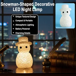 Snowman LED Night Lamp – Decorative Soft Ambient Glow