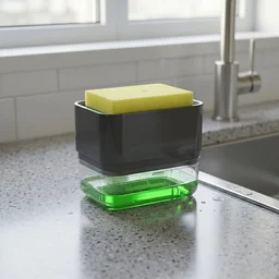 Soap Dispenser with Sponge Holder – Space-saving Kitchen Organizer