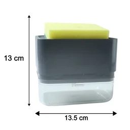 Soap Dispenser with Sponge Holder – Space-saving Kitchen Organizer