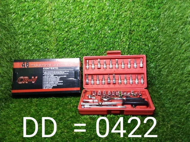 Socket 1/4 Inch Combination Repair Tool Kit – Durable 46-Piece Set