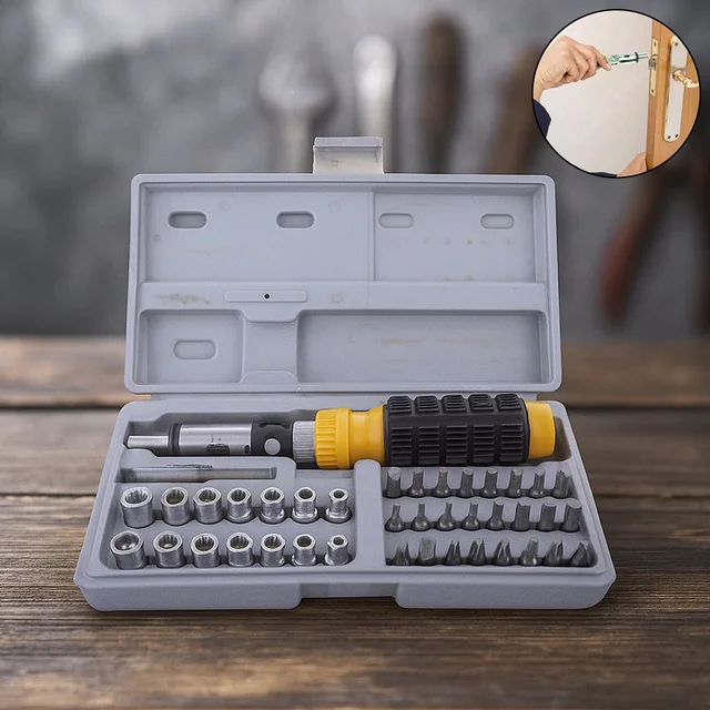Socket & Screwdriver Tool Kit – 41-Piece Carbon Steel Set | ToolMate Pro