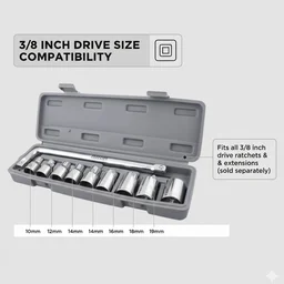 Socket Wrench Set 10-Pc 3/8-inch Drive 6-Point | BoltForce