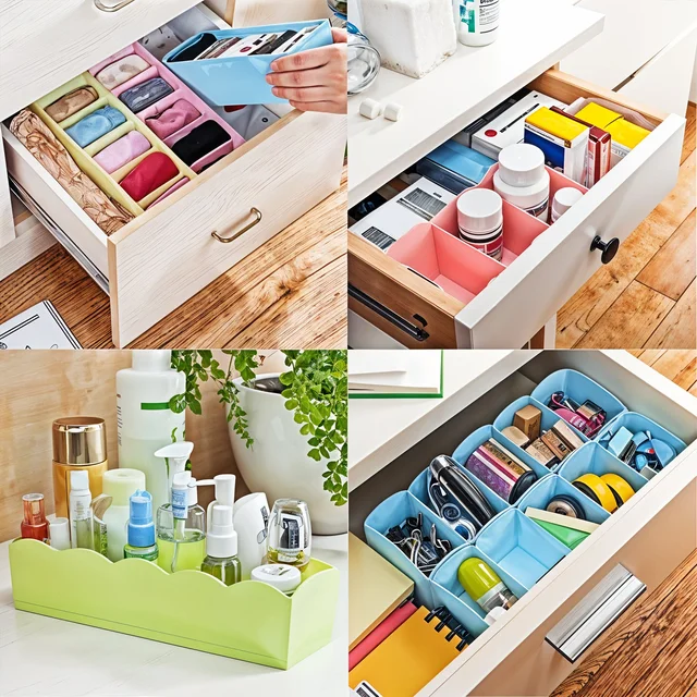 Socks Storage Organizer – 5 Compartment Drawer Box (Pack of 2) | Organivo