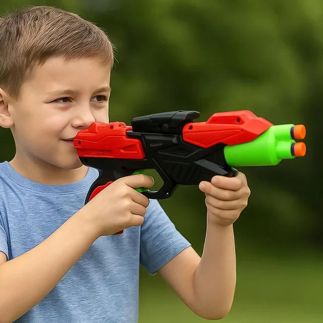 Soft Bullet Gun Toy – Safe Manual Dart Blaster for Kids Play