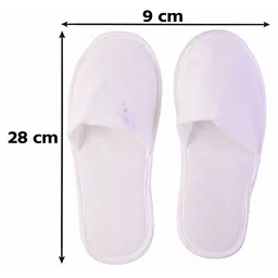 Soft Closed Toe Slippers for Hotel Spa Guest and Home White 28 x 11...