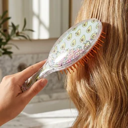 Soft Cushion Hair Brush – Gentle Detangling & Scalp Massage | Calm & Curl