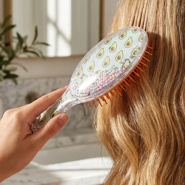 Soft Cushion Hair Brush – Gentle Detangling & Scalp Massage | Calm & Curl