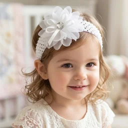 Soft Elastic Baby Hair Headband – Stylish Floral Lace Design
