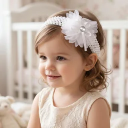 Soft Elastic Baby Hair Headband – Stylish Floral Lace Design