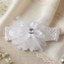 Soft Elastic Baby Hair Headband – Stylish Floral Lace Design