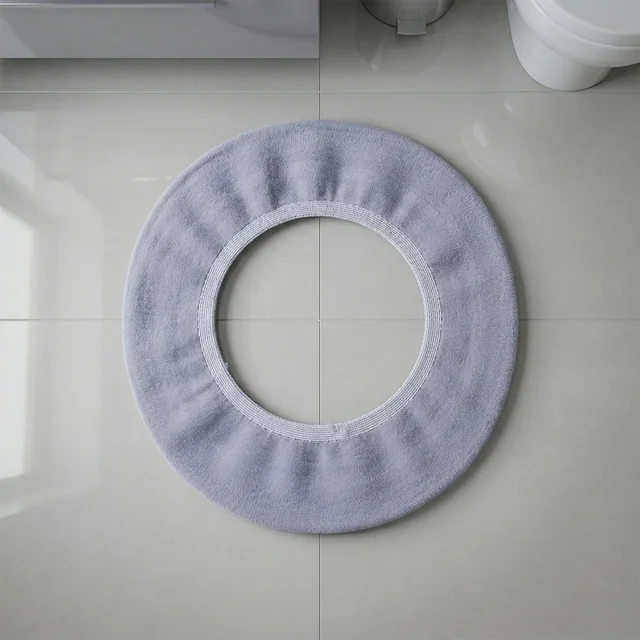 Soft Fabric Elastic Toilet Seat Cover – Washable & Comfortable Fit