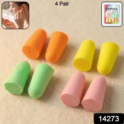 Soft Foam Earplugs – Comfortable Noise Reduction 4 Pairs