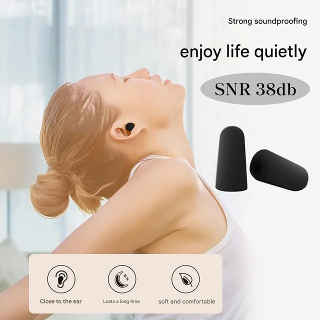 Soft Noise Reduction Ear Plugs – Comfortable & Reusable Pair