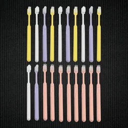 Soft Plastic Toothbrush Set – 20 Pcs with Travel Box | BrushedUp
