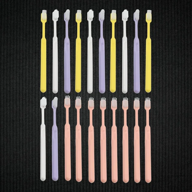 Soft Plastic Toothbrush Set – 20 Pcs with Travel Box | BrushedUp