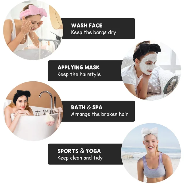 Soft Plush Spa Headband – Comfortable Stretchable Hair Band