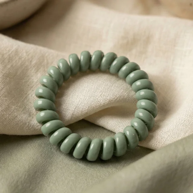 Soft Stretchable Telephone Wire Hair Bands – No Crease & Waterproof