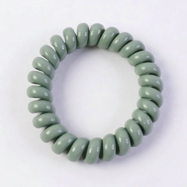 Soft Stretchable Telephone Wire Hair Bands – No Crease & Waterproof