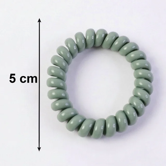 Soft Stretchable Telephone Wire Hair Bands – No Crease & Waterproof
