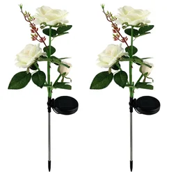 Solar Garden Decorative Flower Lights – Set of 2 LED Roses