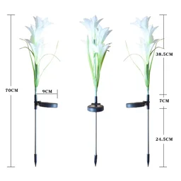 Solar Garden Flower Lights – Set of 2 Vibrant Multicolour LEDs
