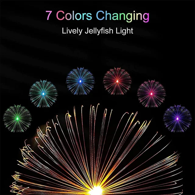 Solar Garden Lights – Waterproof 7-Color Changing Jellyfish Décor