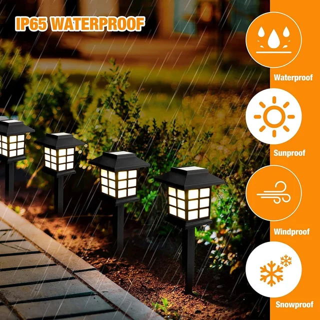 Solar Garden Lights – Waterproof Outdoor Landscape (2-Pack)
