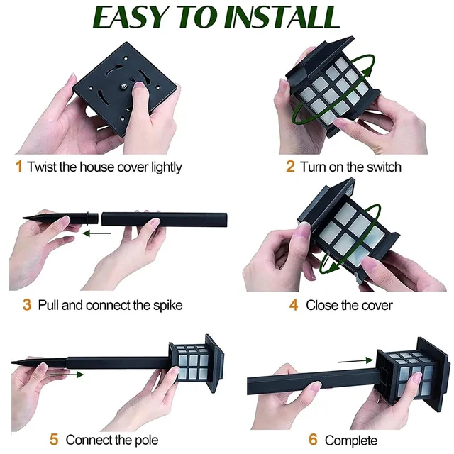 Solar Garden Lights – Waterproof Outdoor Landscape (2-Pack)