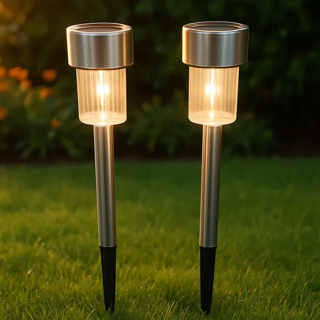 Solar Lawn Lamp Set – Eco-Friendly Stainless Steel Outdoor Lights
