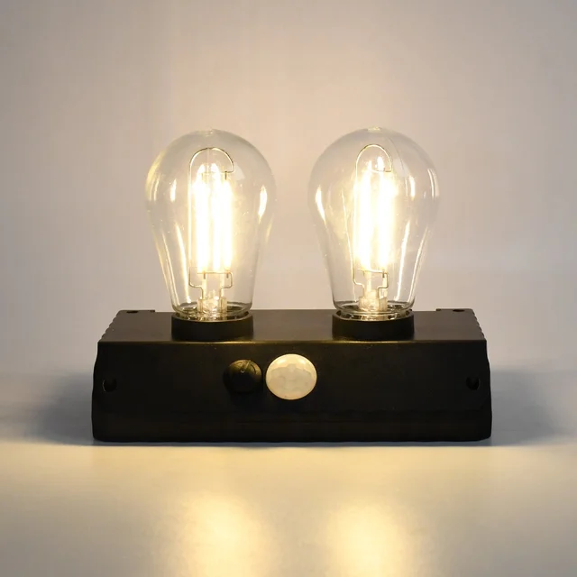 Solar LED Lamp – Double Bulb Outdoor Garden Light | Indo Glow