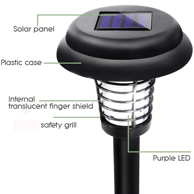 Solar Mosquito Trap – UV LED Garden Light (2 Pc) | Garden Vera