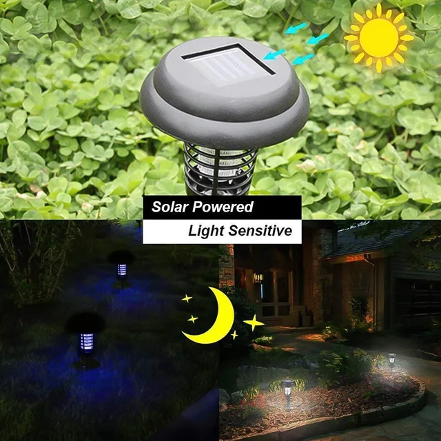 Solar Mosquito Trap – UV LED Garden Light (2 Pc) | Garden Vera