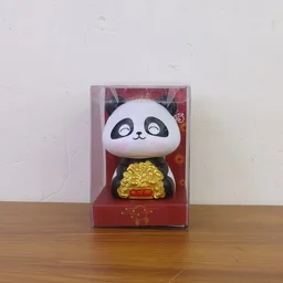 Solar Panda Car Decor – Moving Dashboard Showpiece | Velvet Wheels