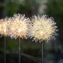 Solar Powered Dandelion Garden Lights – 2 Pc Multicolor LEDs