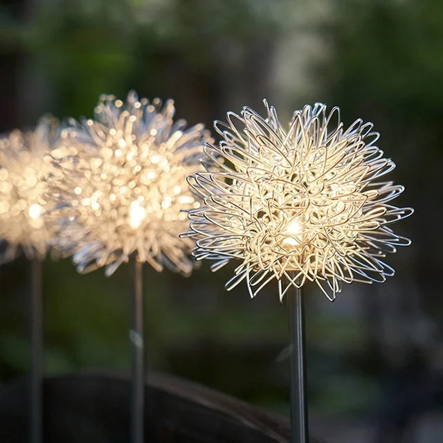 Solar Powered Dandelion Garden Lights – 2 Pc Multicolor LEDs