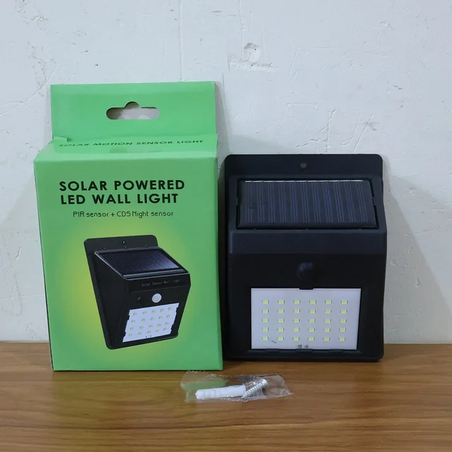 Solar Powered LED Wall Light – Motion Sensor Outdoor Security Lamp