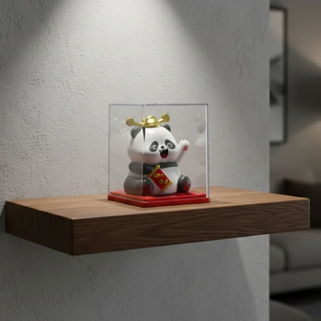 Solar Powered Moving Hand Panda Showpiece – Cute Waving Desk Decor
