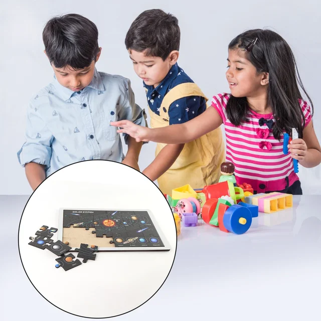 Solar System Puzzle for Kids – Educational Wooden Space Toy