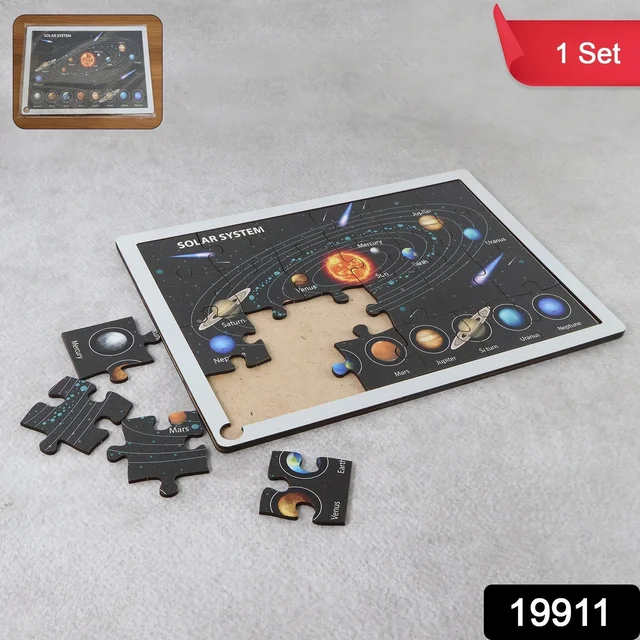 Solar System Puzzle for Kids – Educational Wooden Space Toy