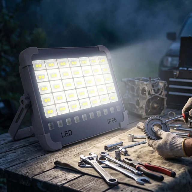 Solar USB Rechargeable LED Flood Light – Waterproof & Portable