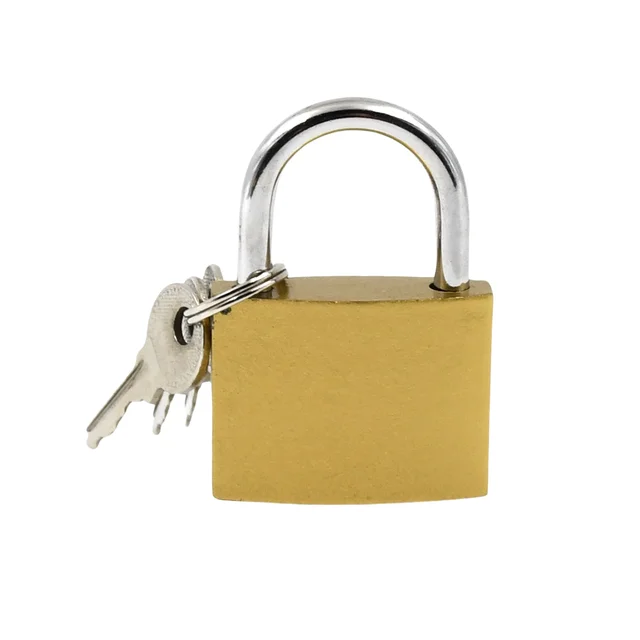 Solid Padlock 38mm – Durable Brass Body, 3 Keys | Safelix