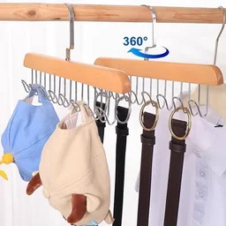 Space Saving Hanger – 8-Hook Lotus Wood Closet Organizer | Organivo