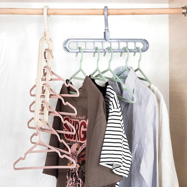 Space Saving Hanger – 9-Hole Wardrobe Organizer | Organivo