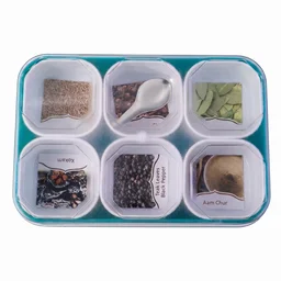 Spice Storage Box – 6 Compartments for Easy Kitchen Organization