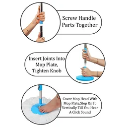 Spin Mop Cleaning Set – Dual Chamber Bucket & Wheels