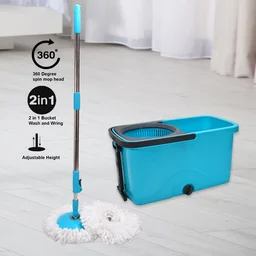 Spin Mop with Wheels & Large Bucket – Effortless Cleaning | Pro Clean