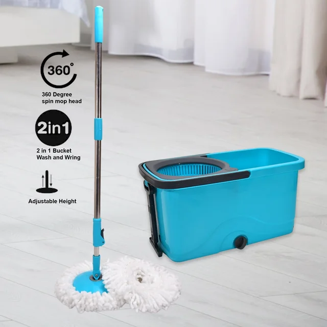 Spin Mop with Wheels & Large Bucket – Effortless Cleaning | Pro Clean