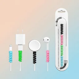 Spiral Cable Protector – Charger & Data Cable Saver (4 Pcs) | WipeTech
