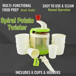 Spiral Potato Twister – Manual Snack Maker with Vacuum Base