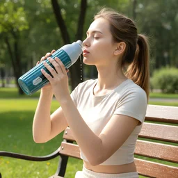 Sports Sipper Water Bottle – 1000ML Leakproof with Carry Strap